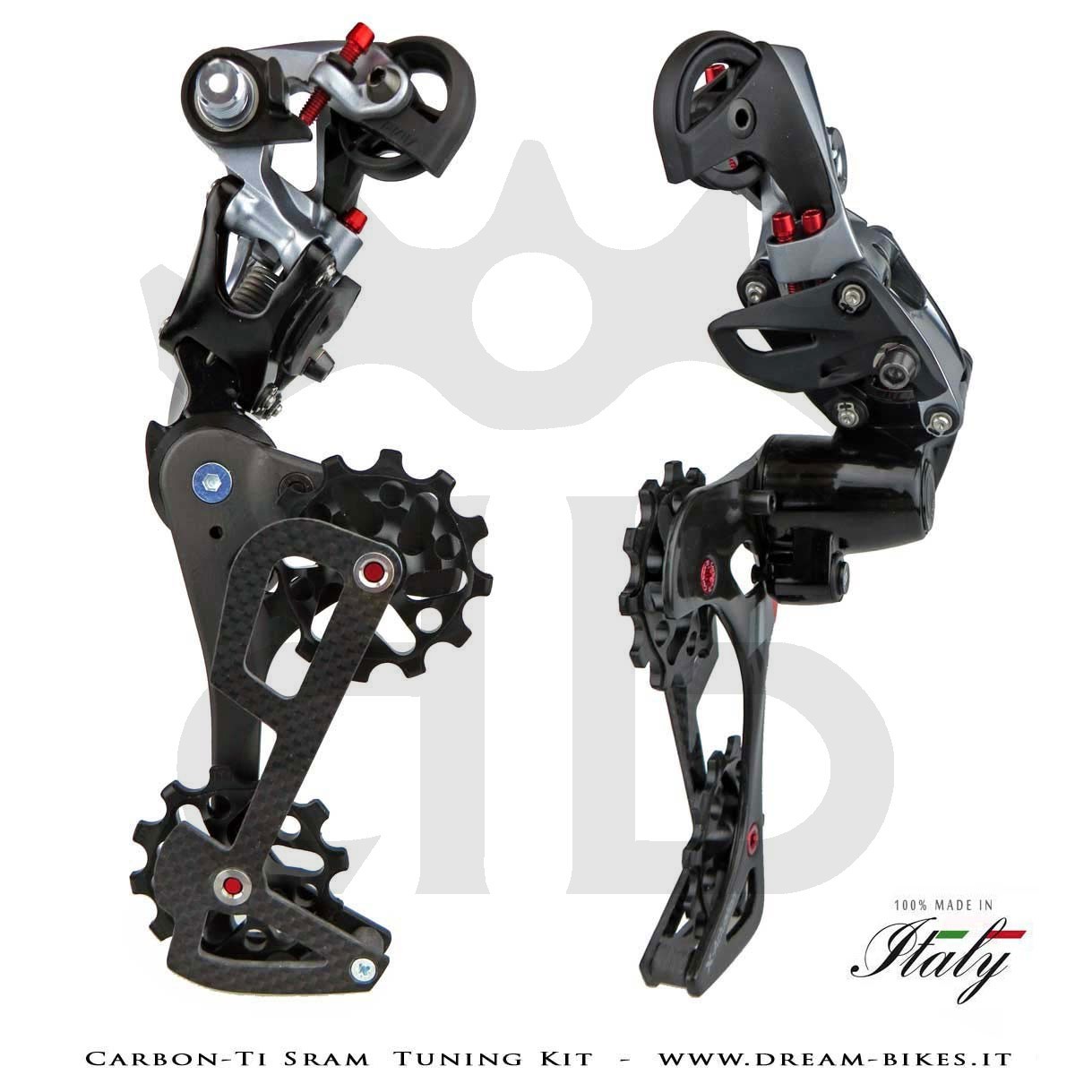 Carbon-Ti Bolts Tuning Kit For Sram AXS, Sram XX1 Eagle, XX1, X01 Eagle, X01, X1, GX1, NX1, Force CX1, Rival1 Rear Derailleurs