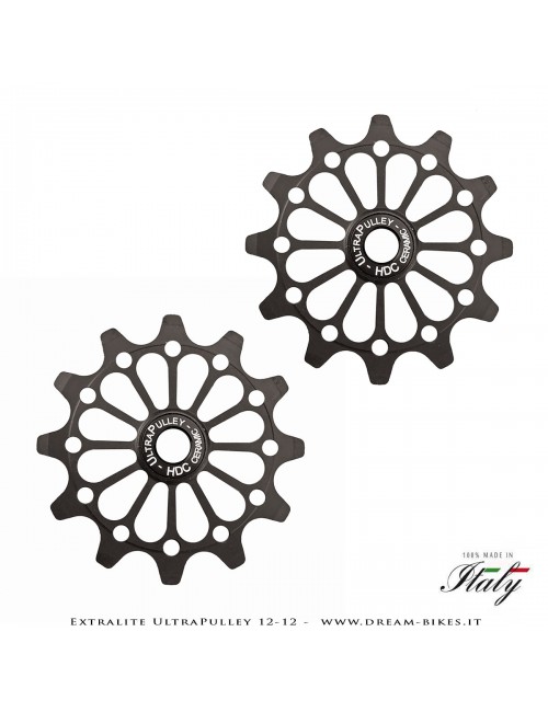 Extralite UltraPulley 12-12 Pulegge Cambio Ceramiche Ultralggere 12 Denti Sram, Shimano, Campagnolo