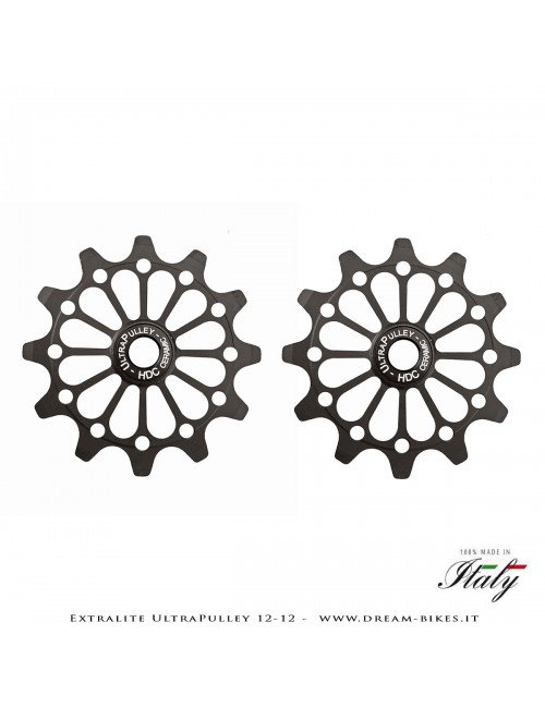 Extralite UltraPulley 12-12 Pulegge Cambio Ceramiche Ultralggere 12 Denti Sram, Shimano, Campagnolo