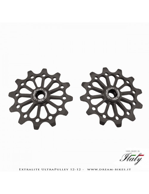 Extralite UltraPulley 12-12 Pulegge Cambio Ceramiche Ultralggere 12 Denti Sram, Shimano, Campagnolo