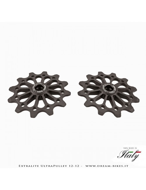 Extralite UltraPulley 12-12 Pulegge Cambio Ceramiche Ultralggere 12 Denti Sram, Shimano, Campagnolo