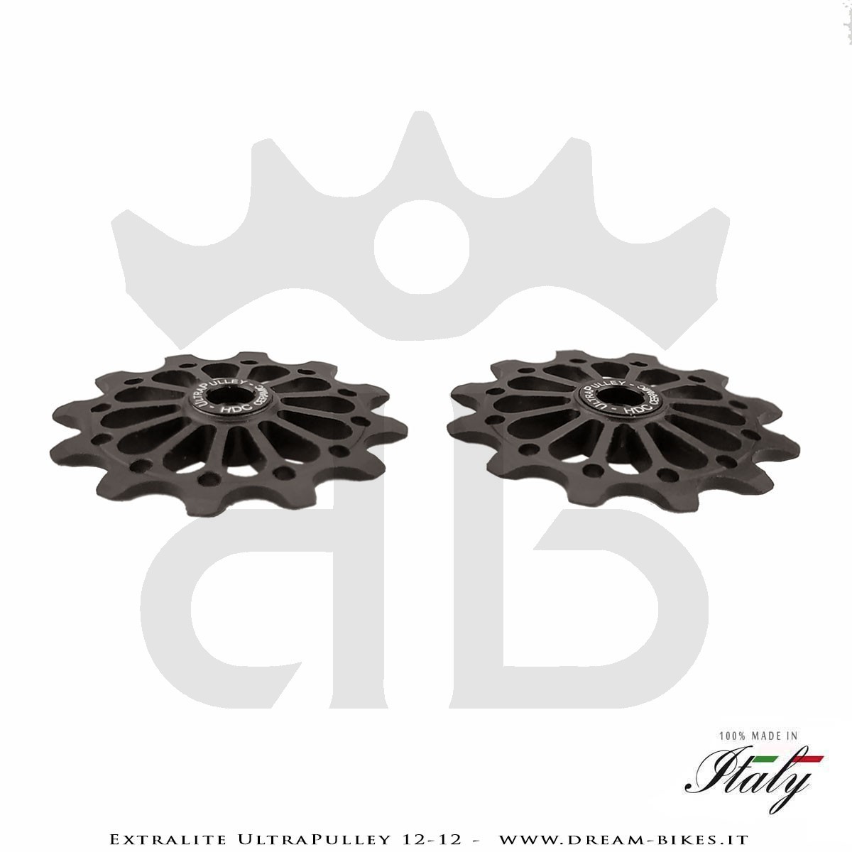 Extralite UltraPulley 12-12 Pulegge Cambio Ceramiche Ultralggere 12 Denti Sram, Shimano, Campagnolo