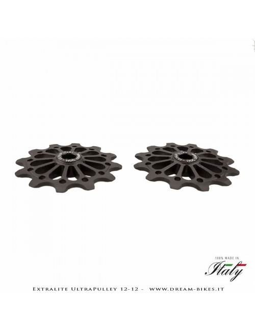 Extralite UltraPulley 12-12 Pulegge Cambio Ceramiche Ultralggere 12 Denti Sram, Shimano, Campagnolo