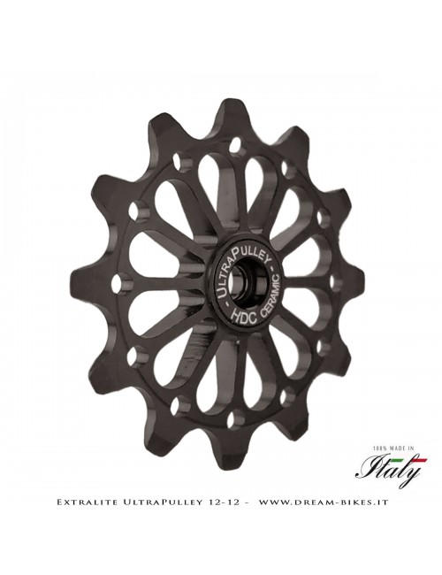 Extralite UltraPulley 12-12 Pulegge Cambio Ceramiche Ultralggere 12 Denti Sram, Shimano, Campagnolo
