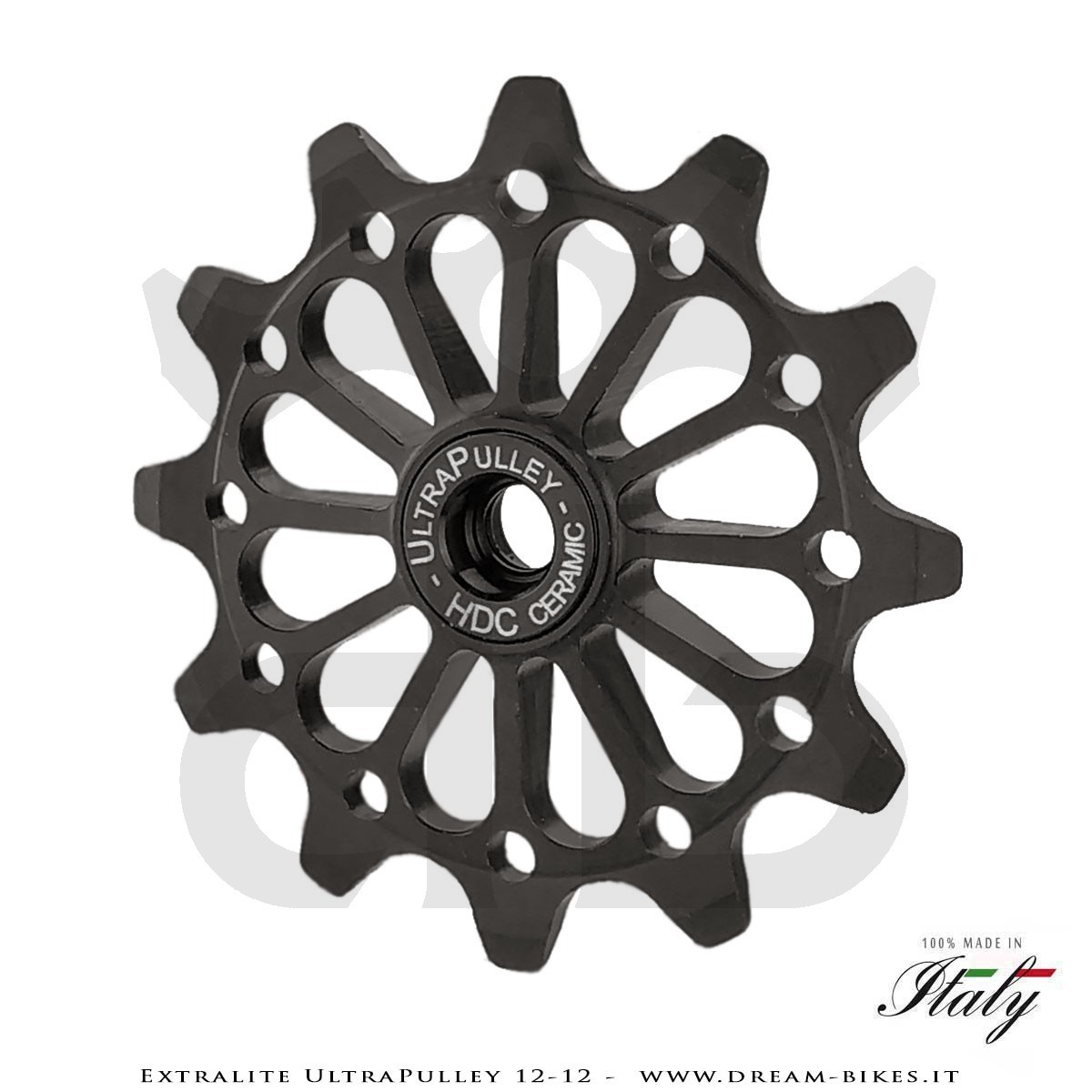 Extralite UltraPulley 12-12 Pulegge Cambio Ceramiche Ultralggere 12 Denti Sram, Shimano, Campagnolo