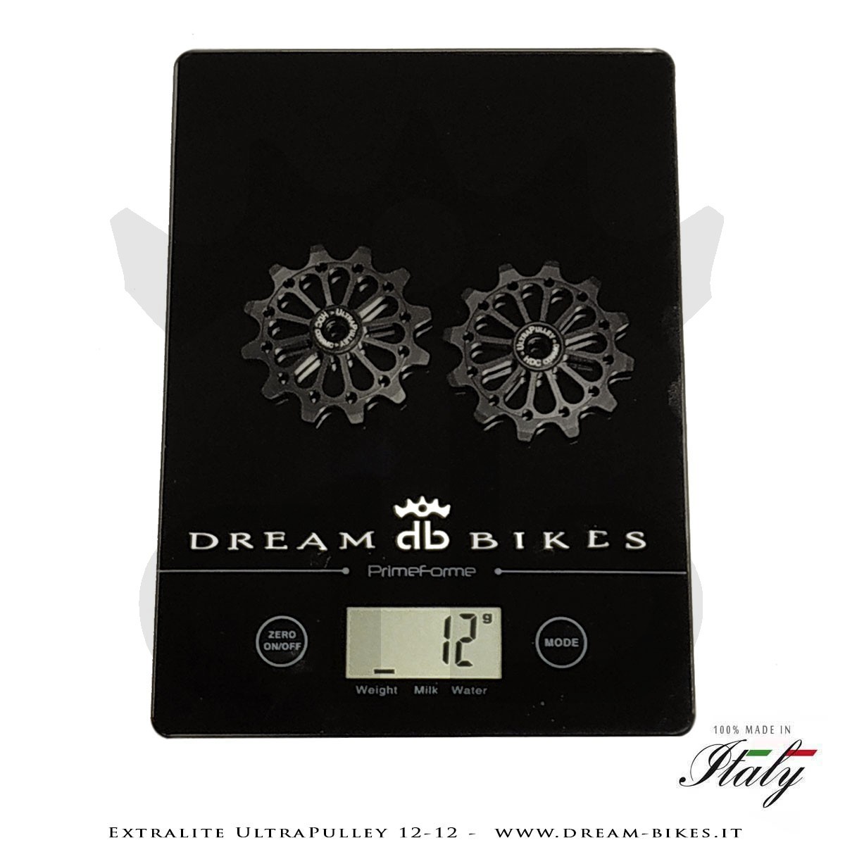 Extralite UltraPulley 12-12 Pulegge Cambio Ceramiche Ultralggere 12 Denti Sram, Shimano, Campagnolo