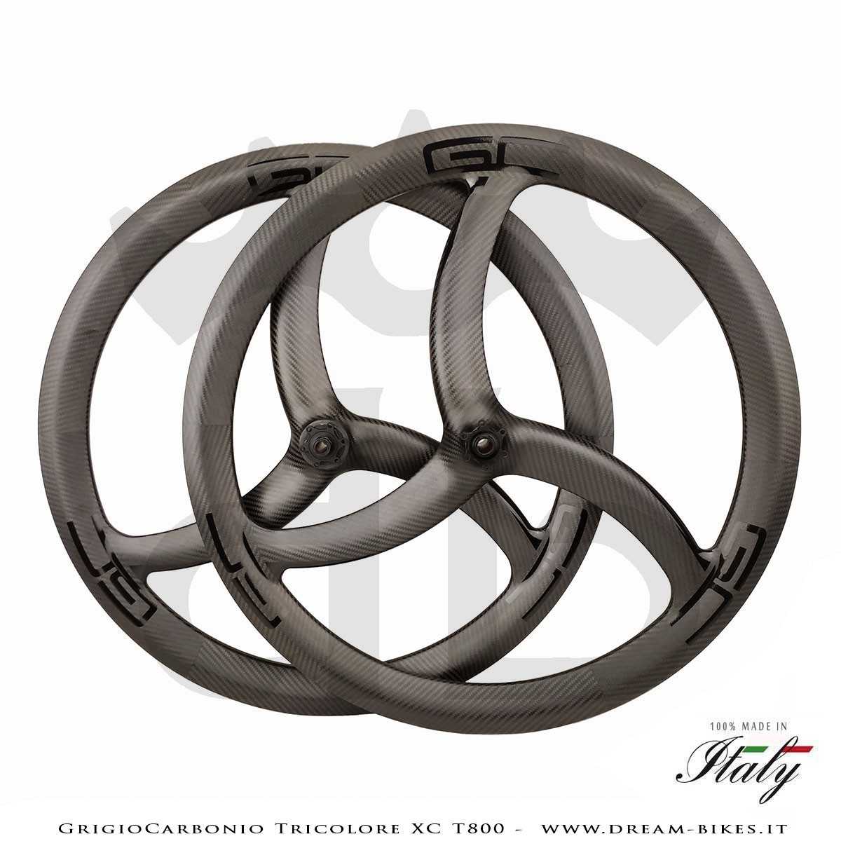 GrigioCarbonio Tricolore XC T800 29" Three Spoke Carbon Wheels  1290 gr.