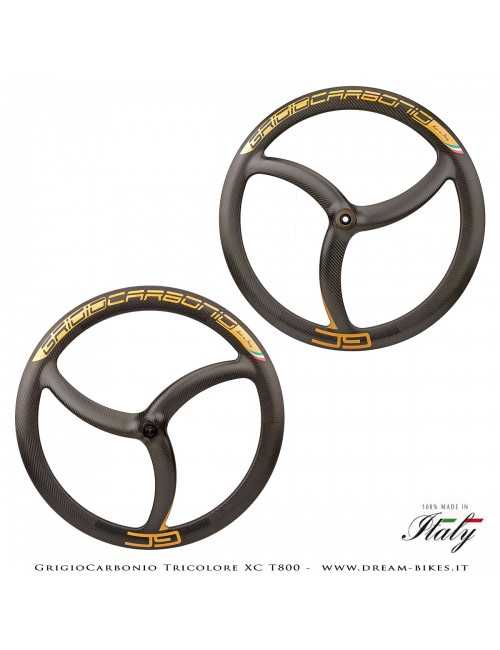 GrigioCarbonio Tricolore XC T800 29" Ruote a Razze Carbon  1290 gr.