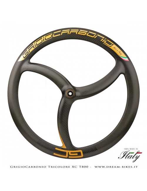 GrigioCarbonio Tricolore XC T800 29" Ruote a Razze Carbon  1290 gr.