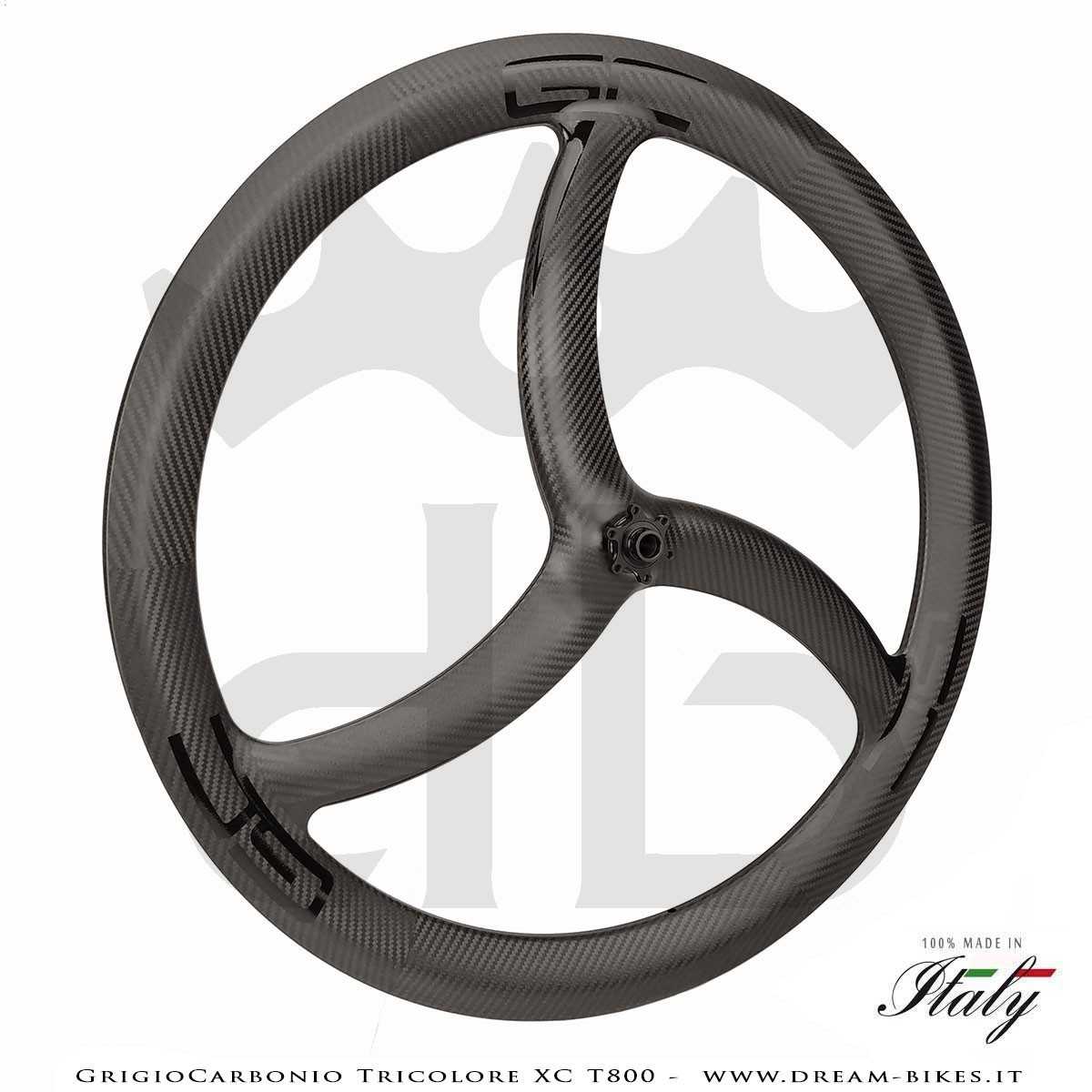 GrigioCarbonio Tricolore XC T800 29" Ruote a Razze Carbon  1290 gr.