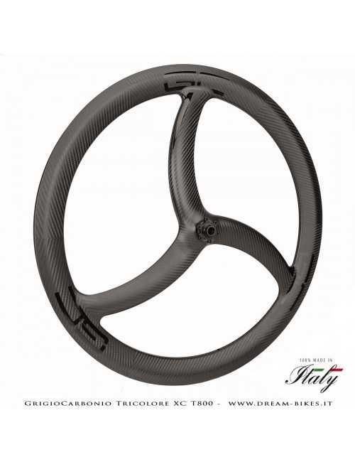 GrigioCarbonio Tricolore XC T800 29" Ruote a Razze Carbon  1290 gr.