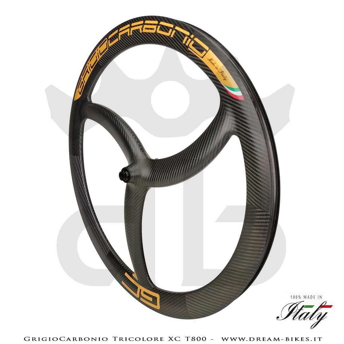 GrigioCarbonio Tricolore XC T800 29" Ruote a Razze Carbon  1290 gr.