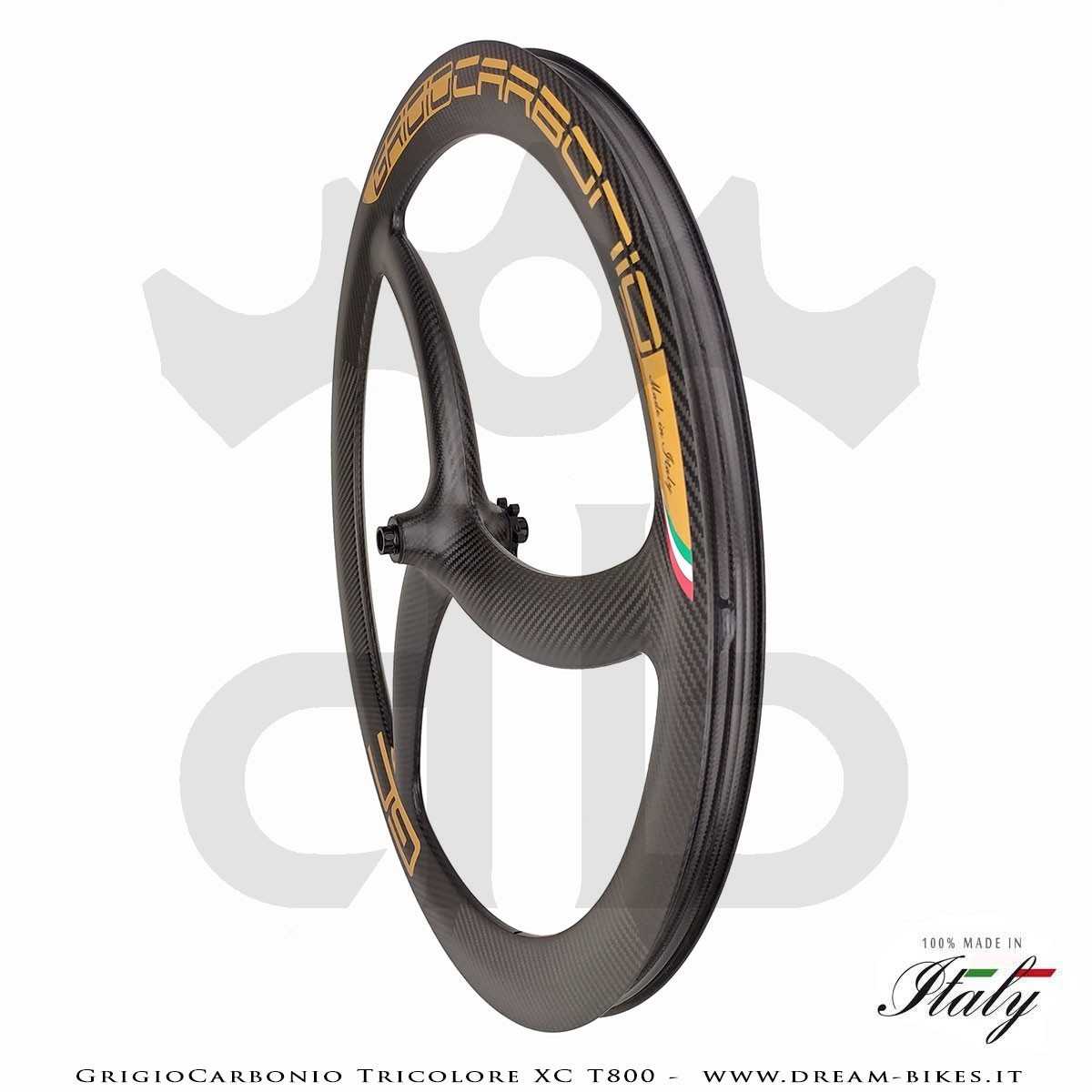 GrigioCarbonio Tricolore XC T800 29" Ruote a Razze Carbon  1290 gr.