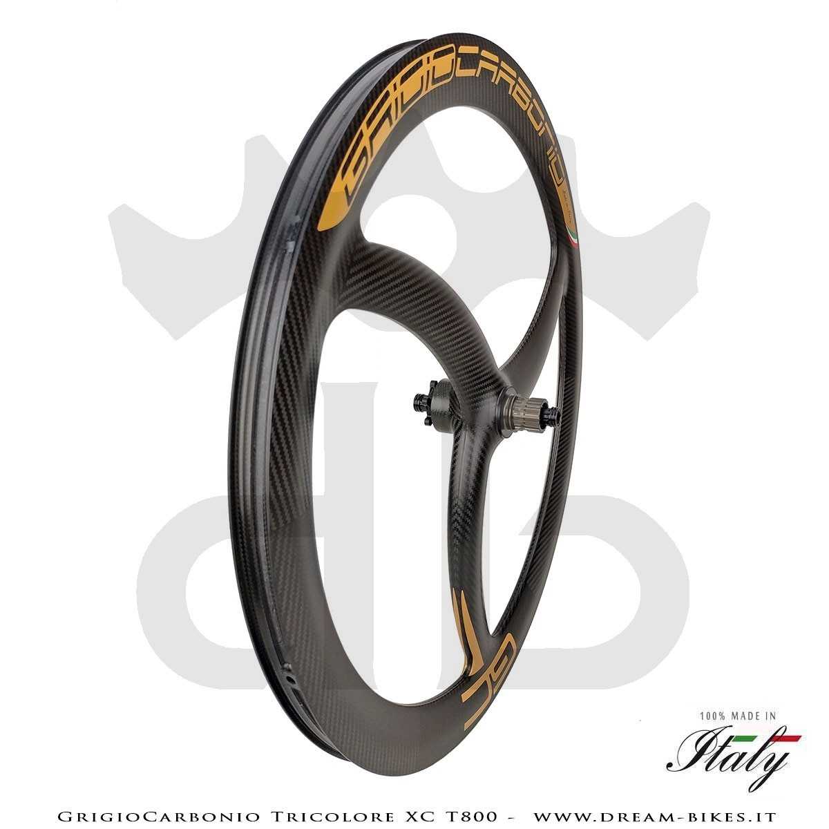 GrigioCarbonio Tricolore XC T800 29" Ruote a Razze Carbon  1290 gr.