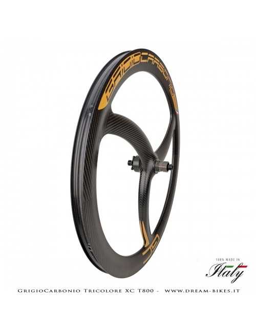 GrigioCarbonio Tricolore XC T800 29" Ruote a Razze Carbon  1290 gr.