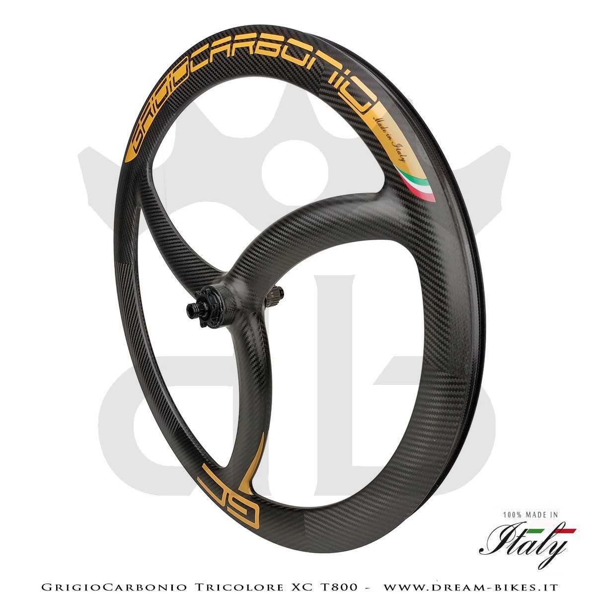 GrigioCarbonio Tricolore XC T800 29" Ruote a Razze Carbon  1290 gr.