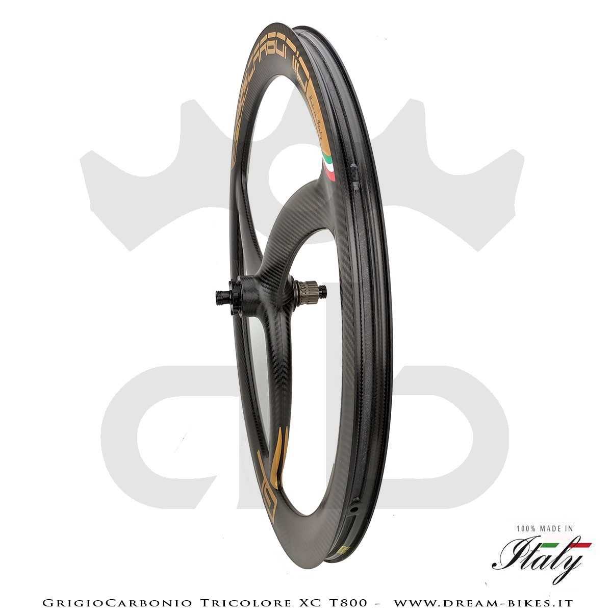GrigioCarbonio Tricolore XC T800 29" Ruote a Razze Carbon  1290 gr.