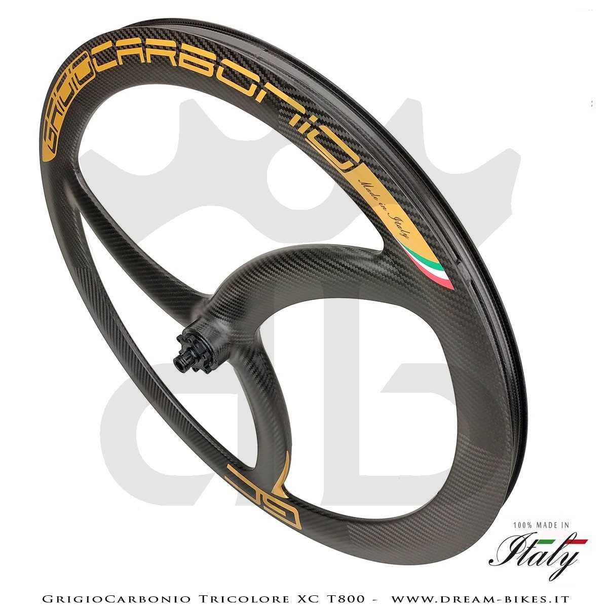 GrigioCarbonio Tricolore XC T800 29" Ruote a Razze Carbon  1290 gr.