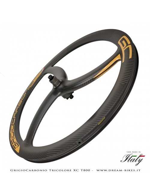 GrigioCarbonio Tricolore XC T800 29" Ruote a Razze Carbon  1290 gr.
