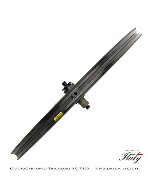 GrigioCarbonio Tricolore XC T800 29" Ruote a Razze Carbon  1290 gr.