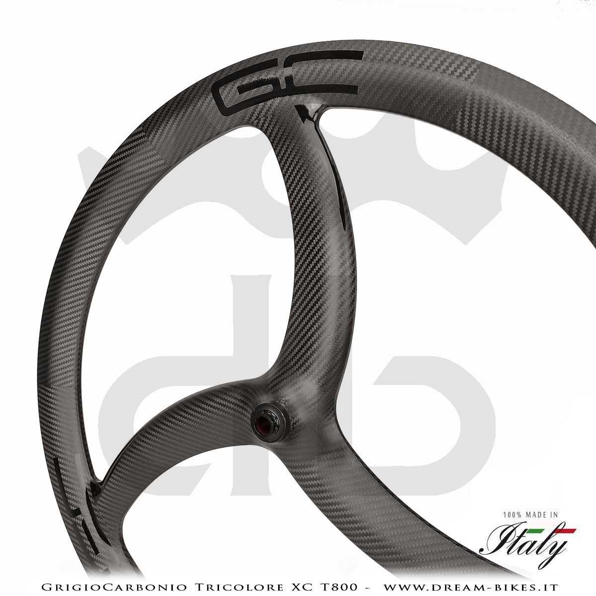 GrigioCarbonio Tricolore XC T800 29" Ruote a Razze Carbon  1290 gr.
