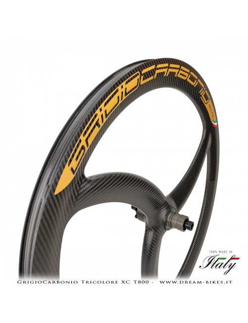 GrigioCarbonio Tricolore XC T800 29" Ruote a Razze Carbon  1290 gr.