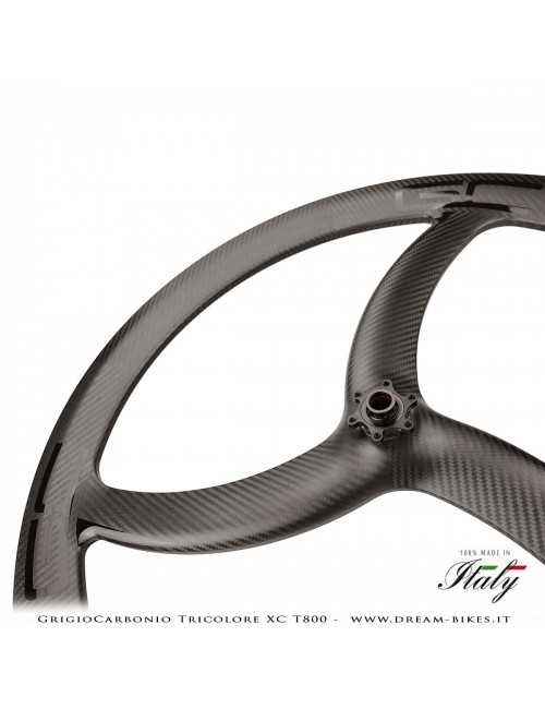 GrigioCarbonio Tricolore XC T800 29" Ruote a Razze Carbon  1290 gr.