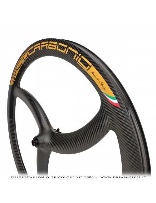 GrigioCarbonio Tricolore XC T800 29" Ruote a Razze Carbon  1290 gr.