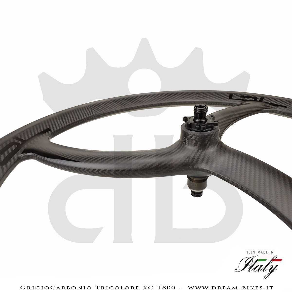 GrigioCarbonio Tricolore XC T800 29" Ruote a Razze Carbon  1290 gr.