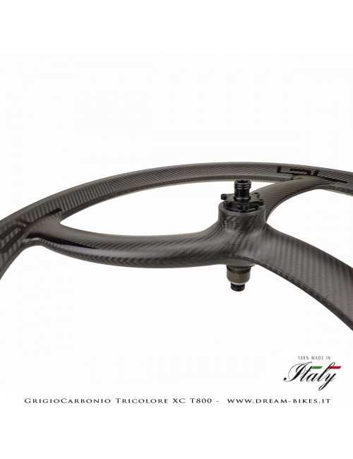 GrigioCarbonio Tricolore XC T800 29" Ruote a Razze Carbon  1290 gr.
