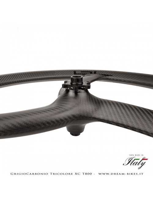 GrigioCarbonio Tricolore XC T800 29" Ruote a Razze Carbon  1290 gr.