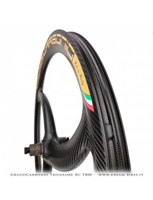 GrigioCarbonio Tricolore XC T800 29" Ruote a Razze Carbon  1290 gr.