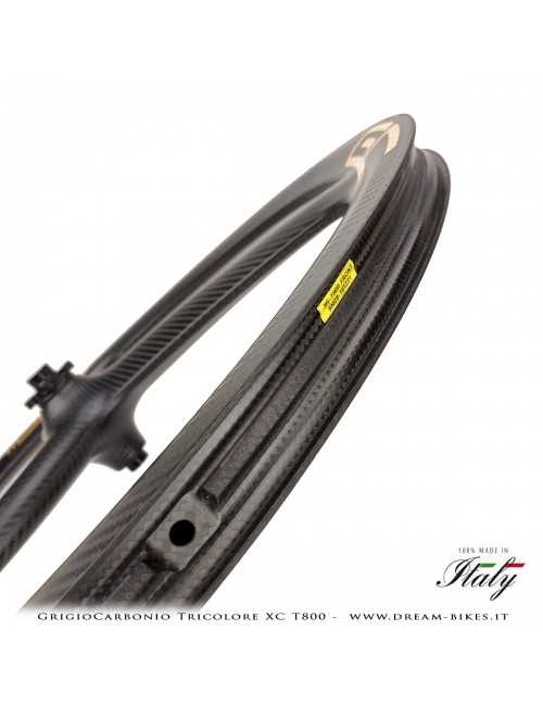GrigioCarbonio Tricolore XC T800 29" Ruote a Razze Carbon  1290 gr.