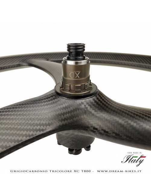GrigioCarbonio Tricolore XC T800 29" Ruote a Razze Carbon  1290 gr.