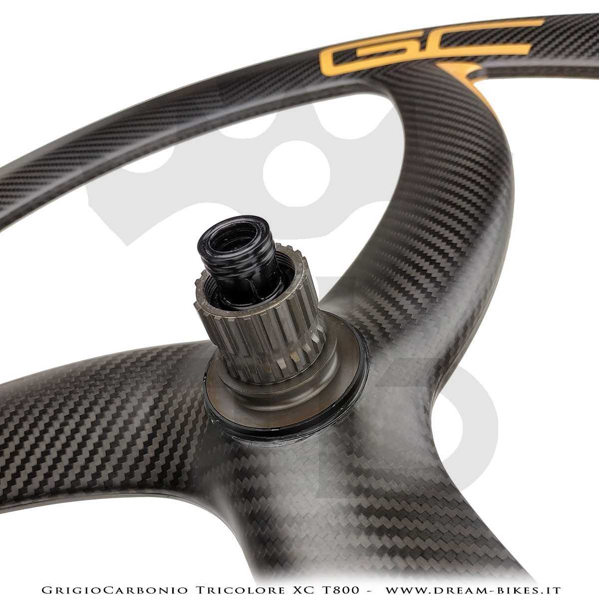 GrigioCarbonio Tricolore XC T800 29" Ruote a Razze Carbon  1290 gr.