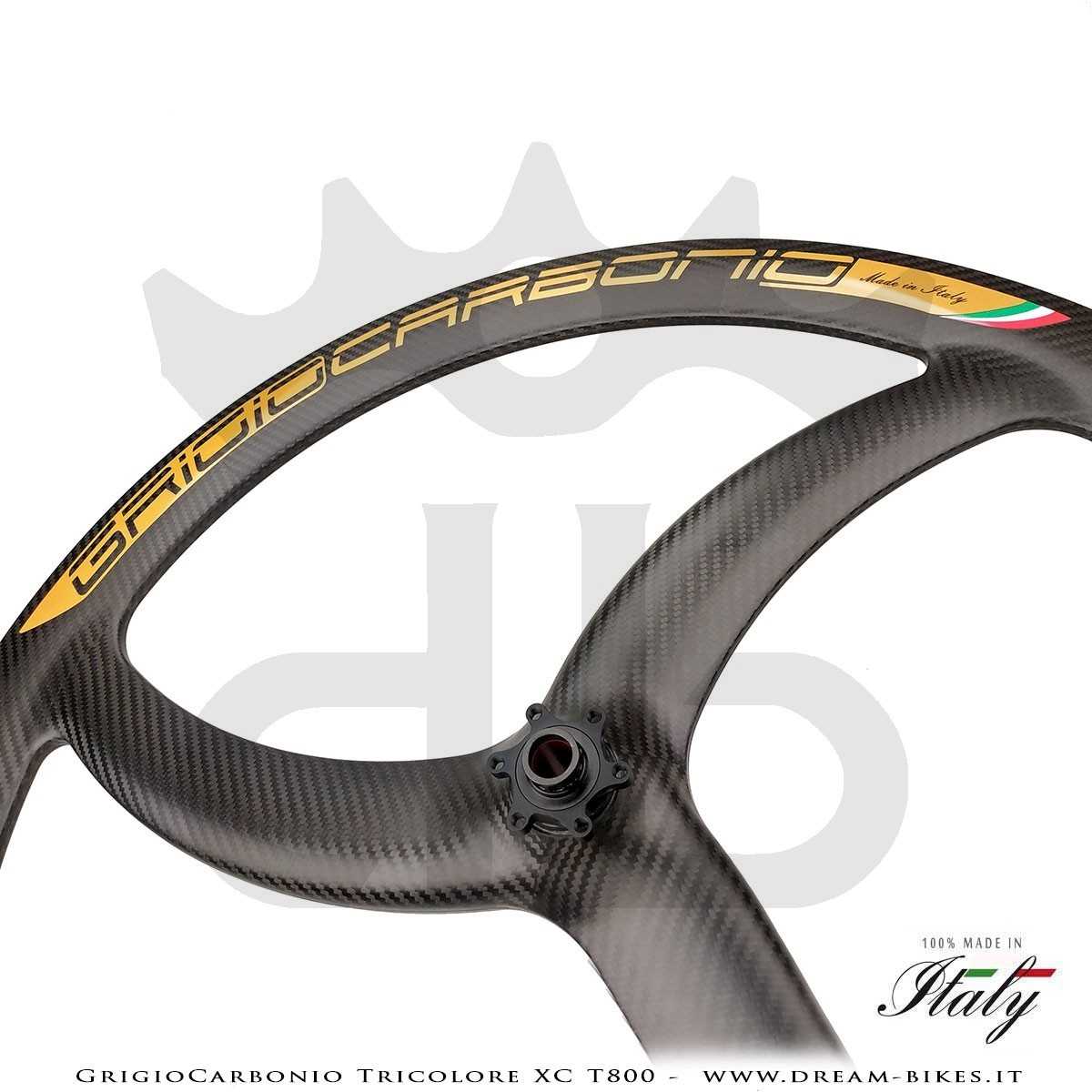 GrigioCarbonio Tricolore XC T800 29" Ruote a Razze Carbon  1290 gr.