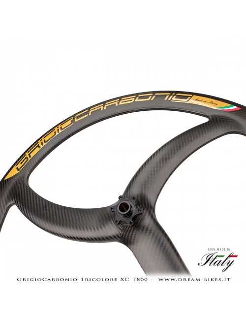 GrigioCarbonio Tricolore XC T800 29" Ruote a Razze Carbon  1290 gr.