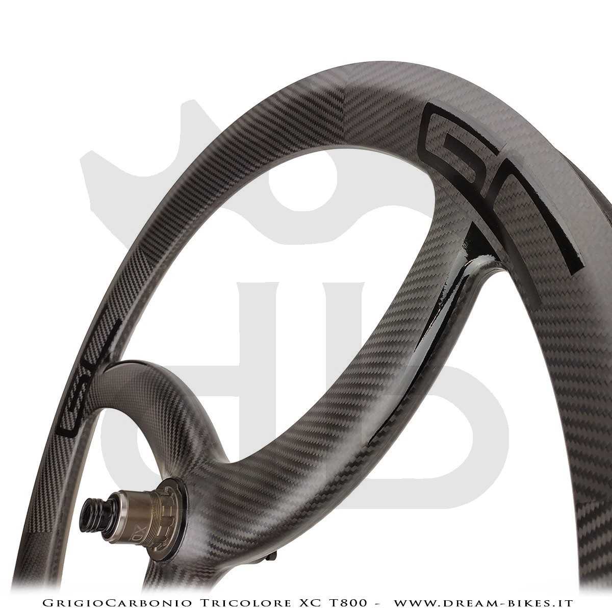 GrigioCarbonio Tricolore XC T800 29" Ruote a Razze Carbon  1290 gr.