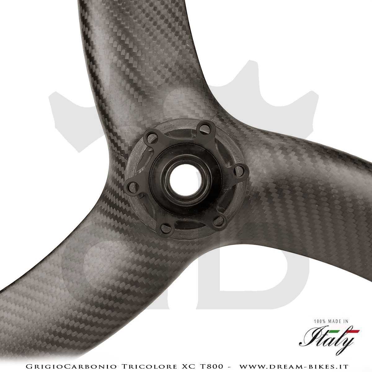 GrigioCarbonio Tricolore XC T800 29" Ruote a Razze Carbon  1290 gr.