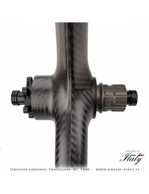GrigioCarbonio Tricolore XC T800 29" Ruote a Razze Carbon  1290 gr.