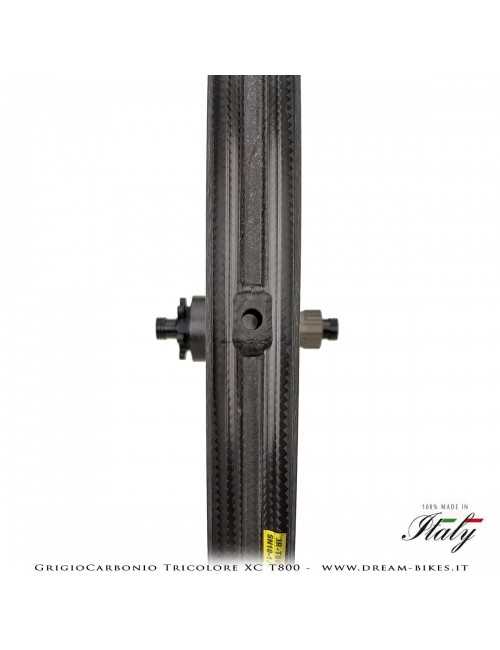 GrigioCarbonio Tricolore XC T800 29" Ruote a Razze Carbon  1290 gr.