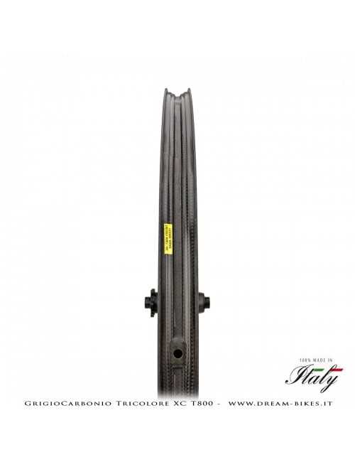 GrigioCarbonio Tricolore XC T800 29" Ruote a Razze Carbon  1290 gr.