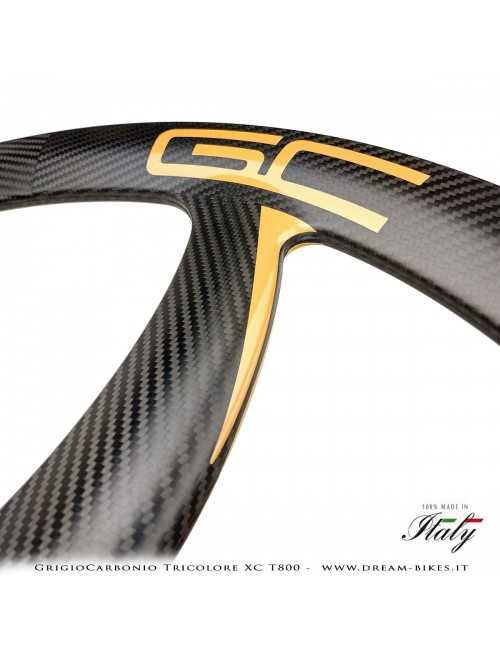 GrigioCarbonio Tricolore XC T800 29" Ruote a Razze Carbon  1290 gr.