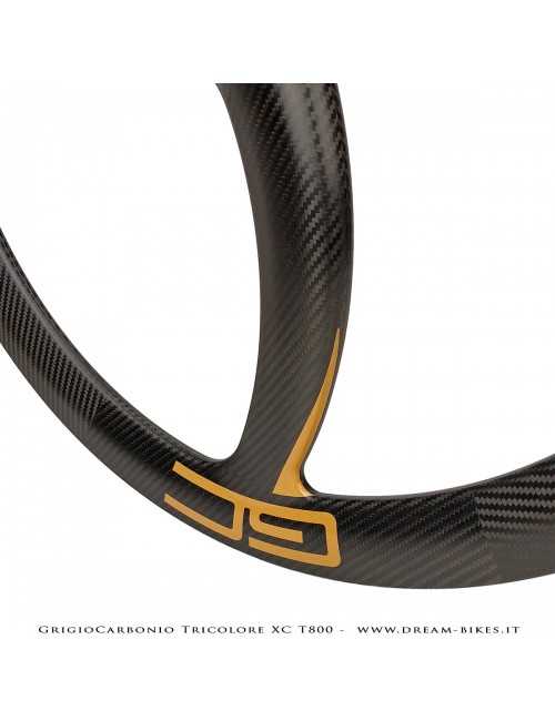 GrigioCarbonio Tricolore XC T800 29" Ruote a Razze Carbon  1290 gr.
