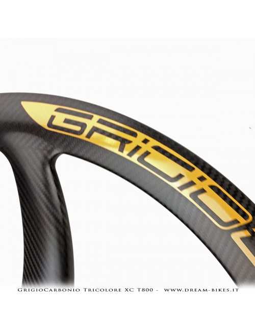 GrigioCarbonio Tricolore XC T800 29" Ruote a Razze Carbon  1290 gr.