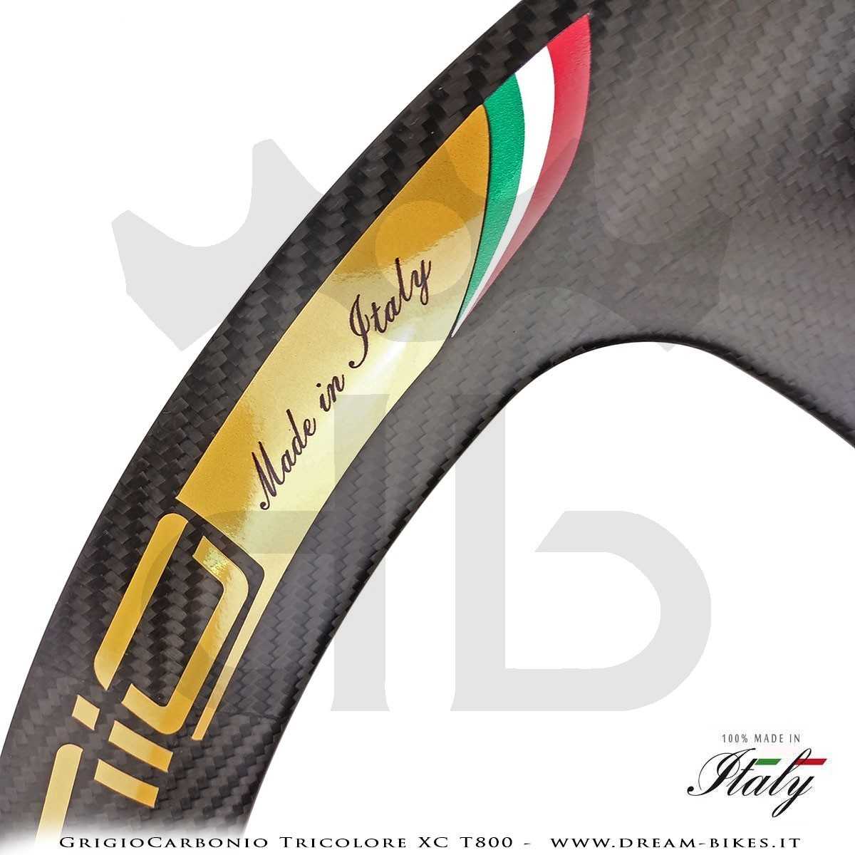 GrigioCarbonio Tricolore XC T800 29" Ruote a Razze Carbon  1290 gr.