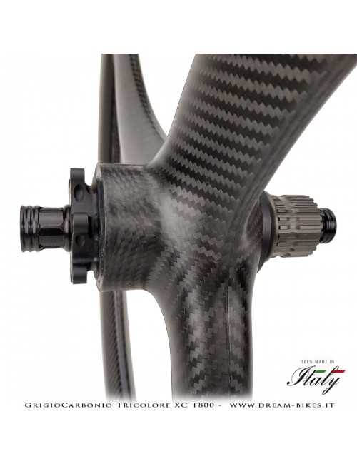 GrigioCarbonio Tricolore XC T800 29" Ruote a Razze Carbon  1290 gr.