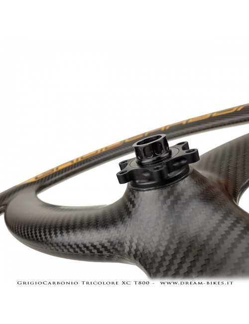 GrigioCarbonio Tricolore XC T800 29" Ruote a Razze Carbon  1290 gr.