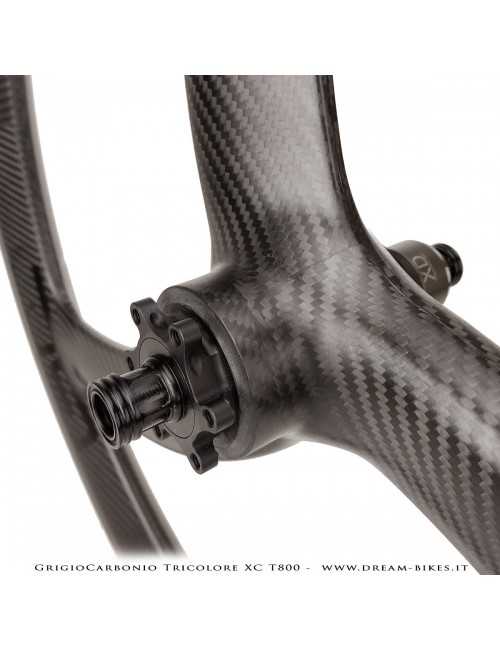 GrigioCarbonio Tricolore XC T800 29" Ruote a Razze Carbon  1290 gr.