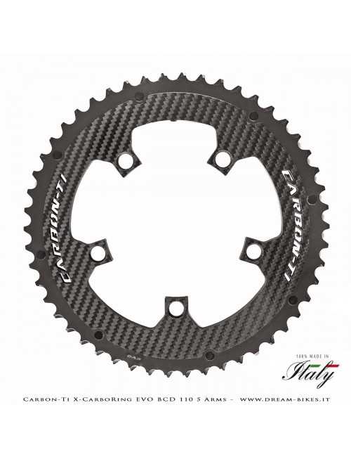 Carbon-Ti X-CarboRing EVO BCD 110 mm (5 Arms) Ultralight Aluminum/Carbon Chainring